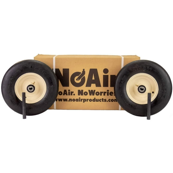 NoAir (2) Flat Free Tire Assemblies 13x5.00-6 Fits Cub Cadet 634-04711-0931
