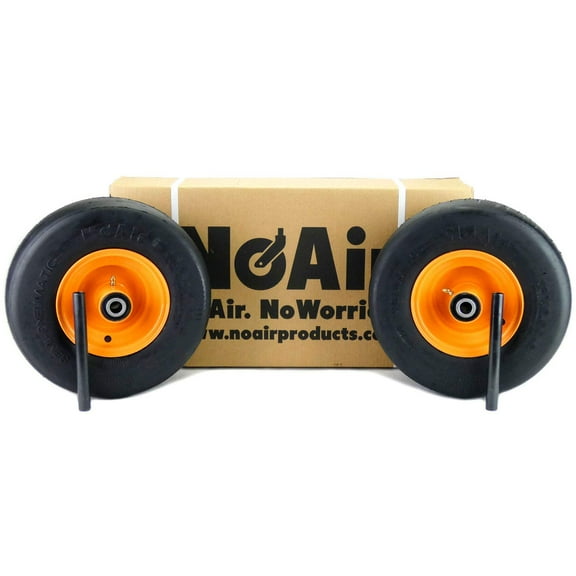 NoAir (2) Flat Free Tire Assemblies 13x6.50-6 Fits Scag Turf Tiger 483050 9278