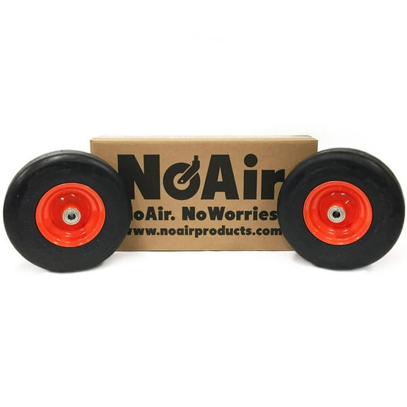 NoAir (2)Kubota Flat Free Wheel Assemblies 11x4.00-5 Fits Z100 Series Part K3011-18020