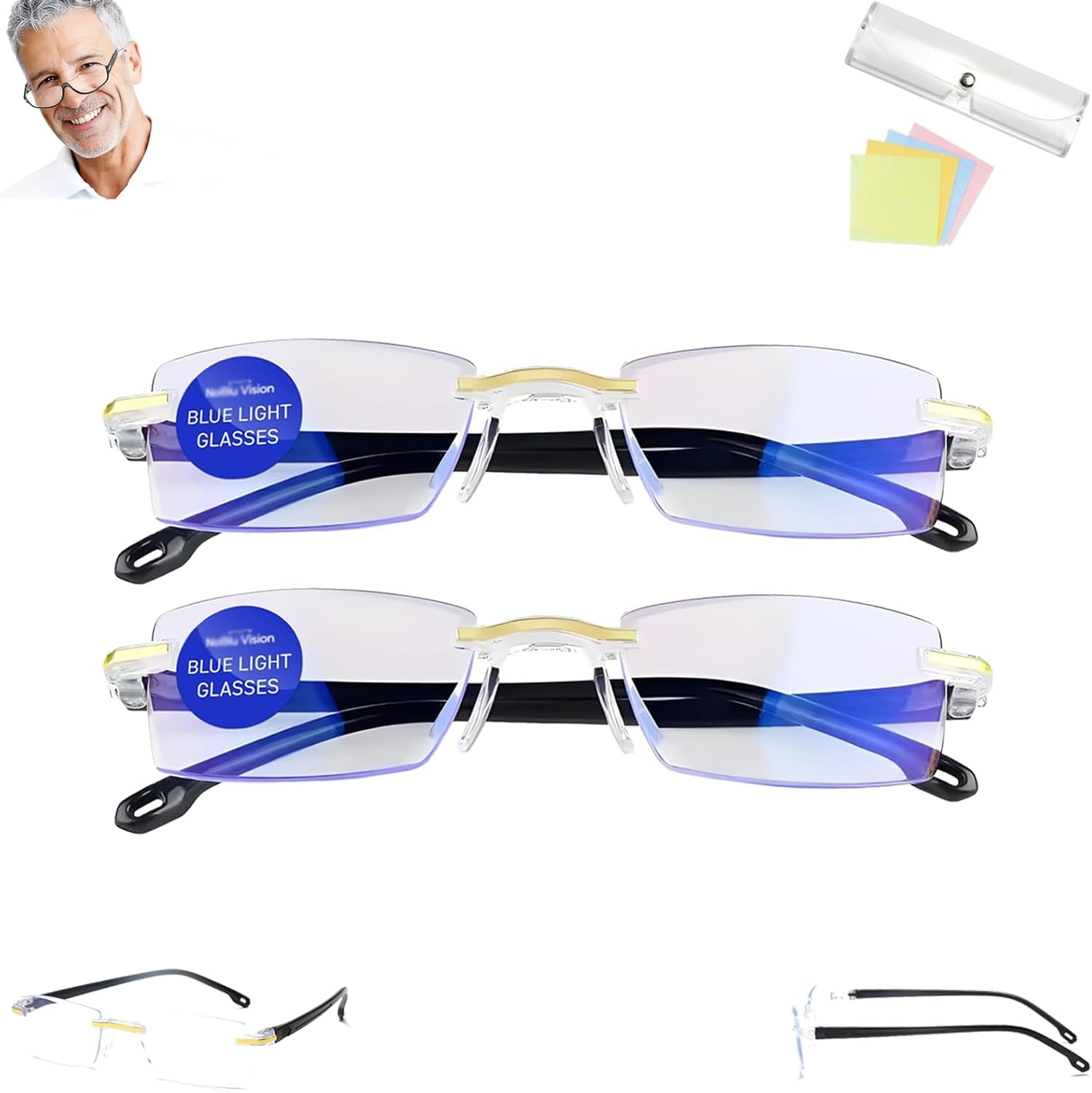NoBlue Vision Glasses for Men & Women - Blue Light Blocking