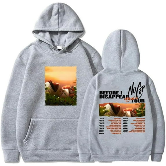 NoCap Before I Disappear Again Tour 2025 Merch Hoodie Pockets Drawstring Unisex Hooded Sweatshirt Fashion Clothing