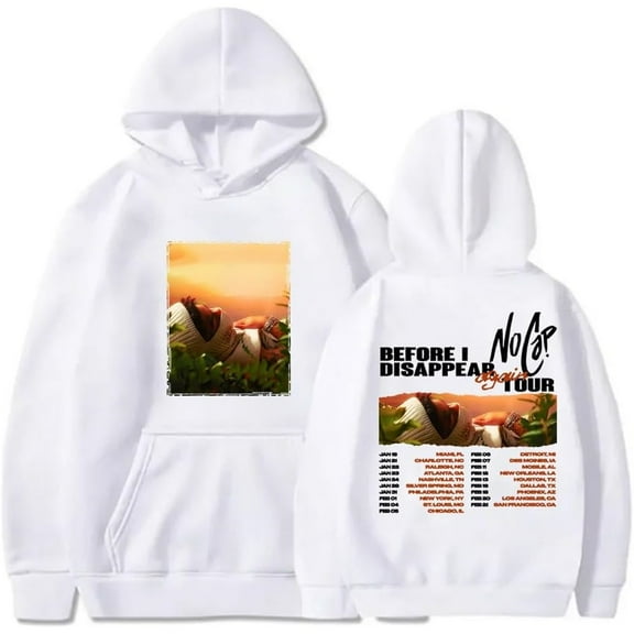 NoCap Before I Disappear Again Tour 2025 Merch Hoodie Pockets Drawstring Unisex Hooded Sweatshirt Fashion Clothing