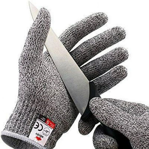 NoCry Cut Resistant Gloves Level 5 Protection Food Grade, 2 Pieces, Medium