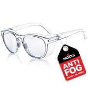 NoCry High Performance Safety Glasses for Women and Men   Soft Non-Slip Nose Pads, Reinforced Side Shields, Premium Anti Fog & Anti Scratch Coating, Advanced Impact Resistance, 100% UV Eye Protection
