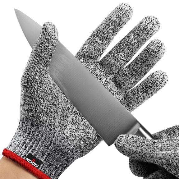 NoCry Premium Cut Resistant Gloves Food Grade — 100% Food Safe — Level 5 Meat Cutting Glove for Chefs & Butchers — Perfect Mandoline Glove or Oyster Shucking Gloves with Superior Comfort & Dexterity