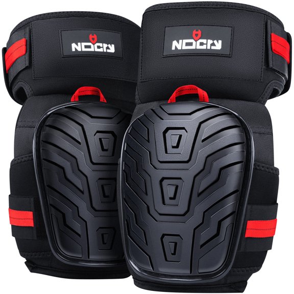 NoCry Professional Knee Pads for Work for Men Adjustable Thigh and Shin Straps, Heavy-Duty Shell, and Thick Foam & Gel Cushioning Ideal for Construction and Gardening