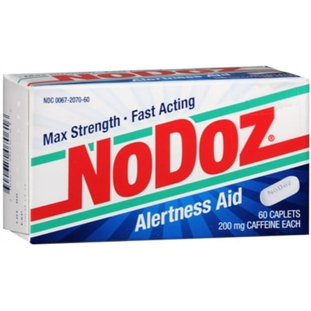 NoDoz Max Strength Alertness Aid Caplets 60 ea (Pack of 4)
