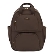 NoJo Espresso Coffee Backpack Diaper Bag with Luggage Sleeve and 9 Pockets