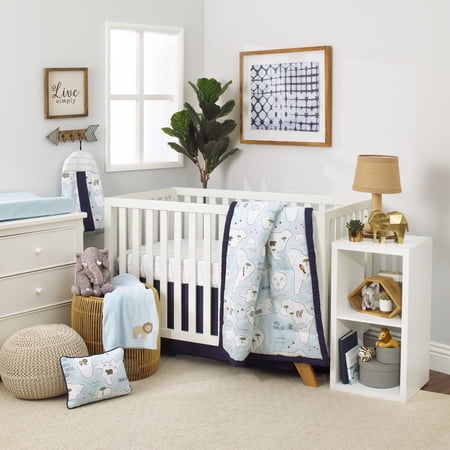 NoJo Dreamer Little Explorer World Map 8pc Crib Bedding Set