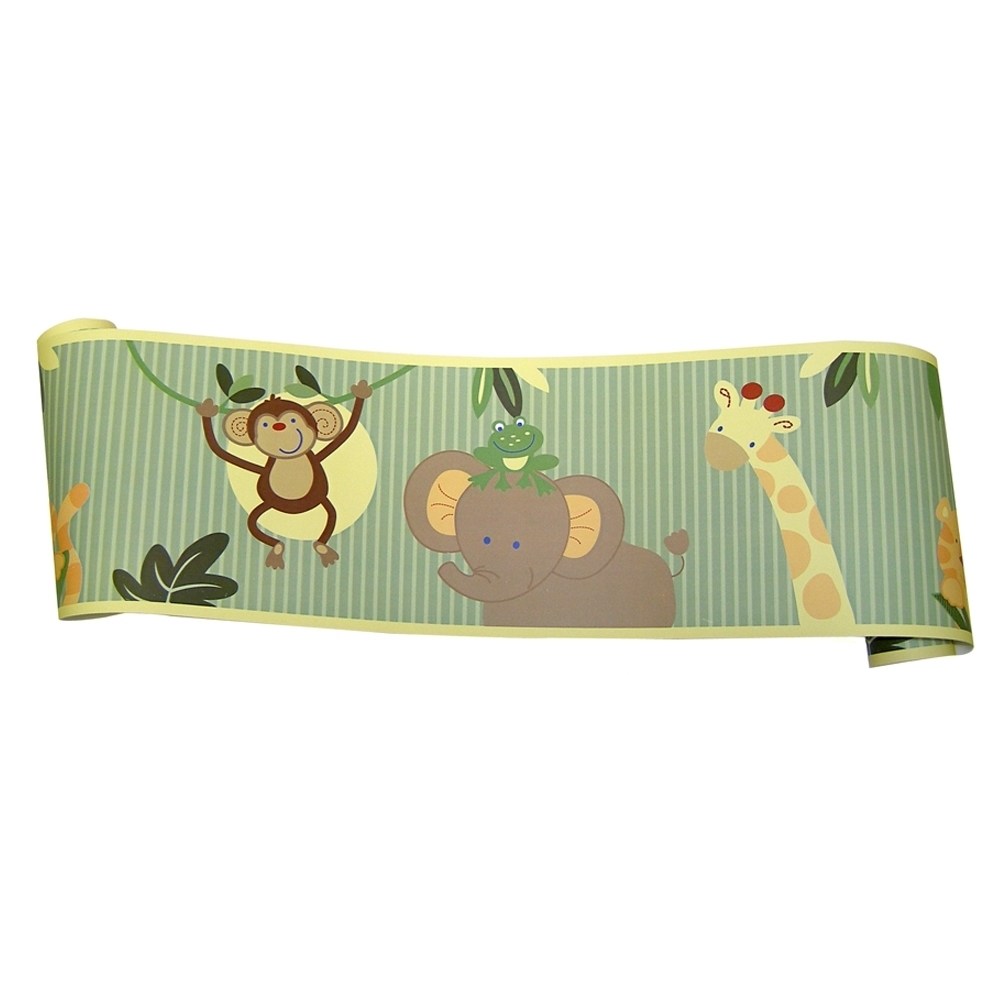 NoJo Jungle Babies Wall Border