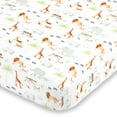 thumbnail image 1 of NoJo Jungle Tribe Animal Print Fitted Crib Sheet, Unisex, 1 of 9