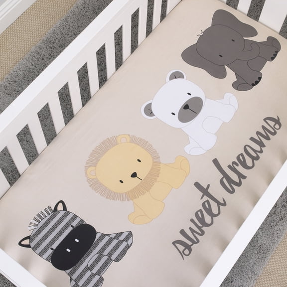 NoJo Play Day Pals 100% Cotton Photo Op Fitted Crib Sheet