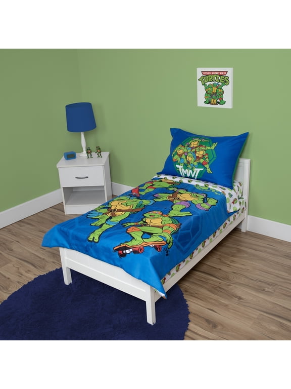 NoJo Teenage Mutant Ninja Turtles 4-Piece Toddler Bedding Set, Boy