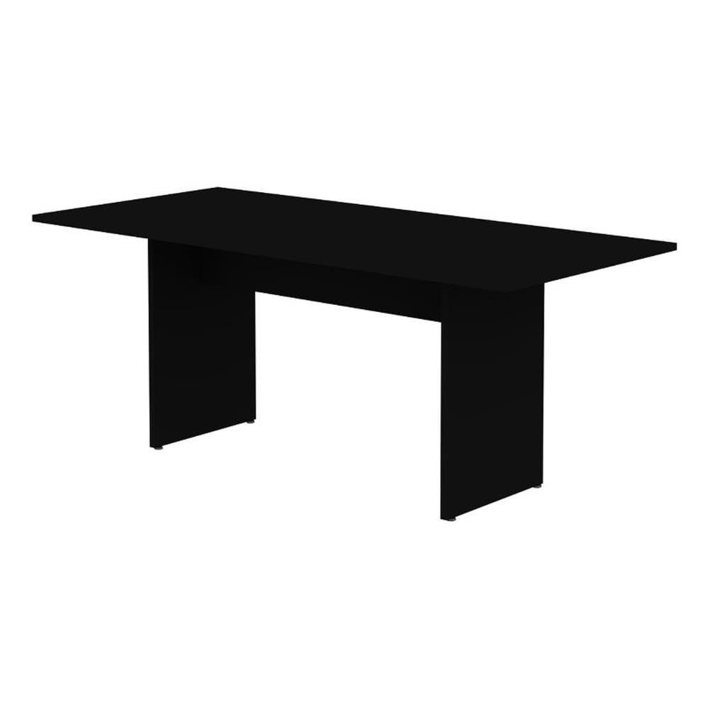 67.91" Black Reclaimed Wood Rectangular Dining Table