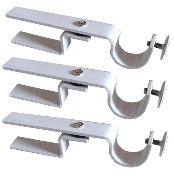 NoNo Bracket - Inside Mounted Blinds Curtain Rod Bracket Attachment (White Set of 3)