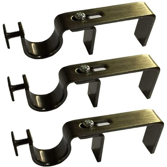 NoNo Bracket - Outside Mounted Blinds Curtain Rod Bracket Attachment Antique Brass