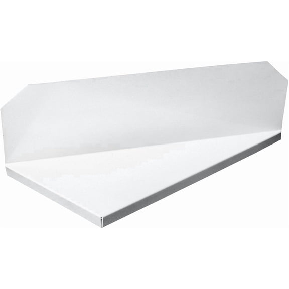 NoOverflow Extreme XL Downspout Rain Gutter Splash Diverter, Left Flow, Aluminum, USA Made, White