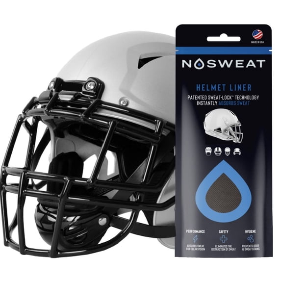 NoSweat Helmet Sweat Liners, 12 Pack, Universal Design for Football Helmets