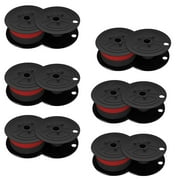 Noa Store Calculator Ribbons Pack for Canon MP11DX MP-11DX, Black & Red, 6 Count