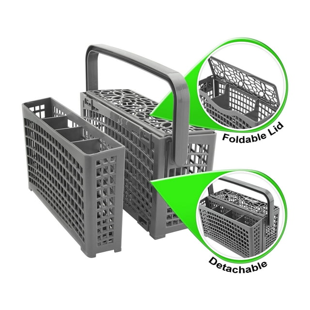 Noa Store Dishwasher Silverware Basket Gray Detachable Utensil Holder