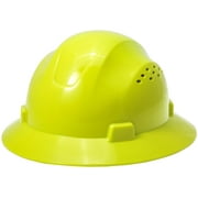 Noa Store HDPE Lime Full Brim Hard Hat with Fas-trac
