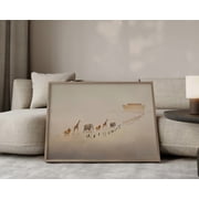 Noah Ark with Animals Christian Nursery Wall Art Bible Story Faith Decor