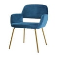 thumbnail image 1 of Lilola Home Noah Blue Velvet Accent Chair, 1 of 5