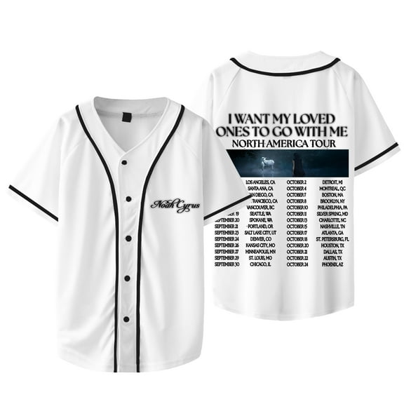 Noah Cyrus I Want My Loved Ones To Go With Me Tour Baseball T-shirts Women Men Short Sleeve Tee
