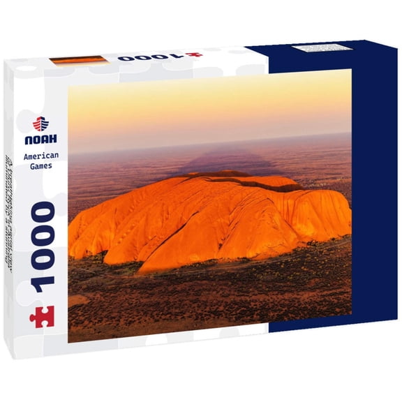 Noah Jigsaw Puzzle A breathtaking aerial view of Uluru Rock in Australia illuminated by a stunning sunset 1000 pieces