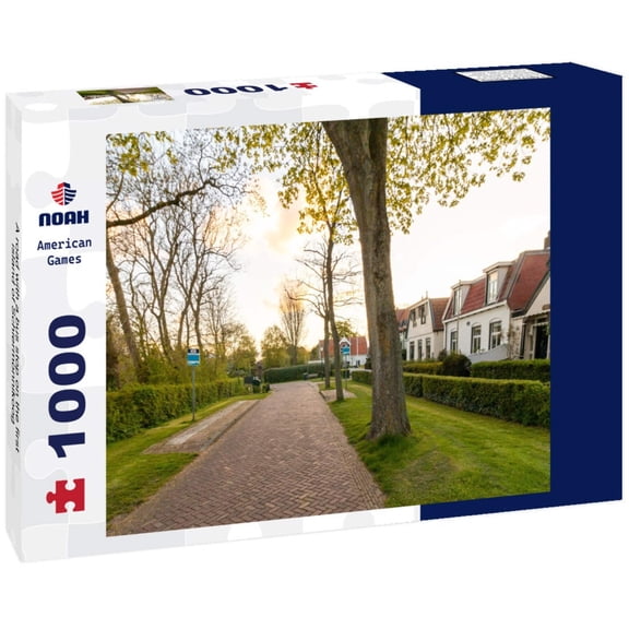 A road with a bus stop on the first island of Schiermonnikoog 1000pc Puzzle