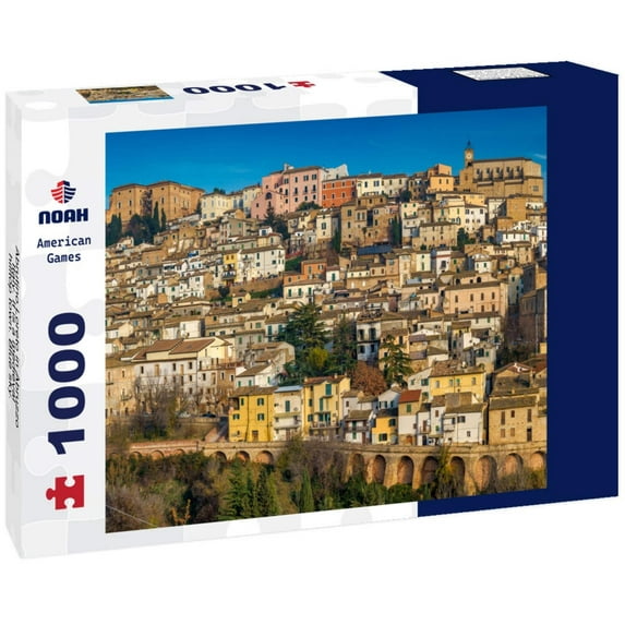 Medieval town of Loreto Aprutino on a hill in Abruzzo, Italy, with a under a blue sky. 1000pc Puzzle
