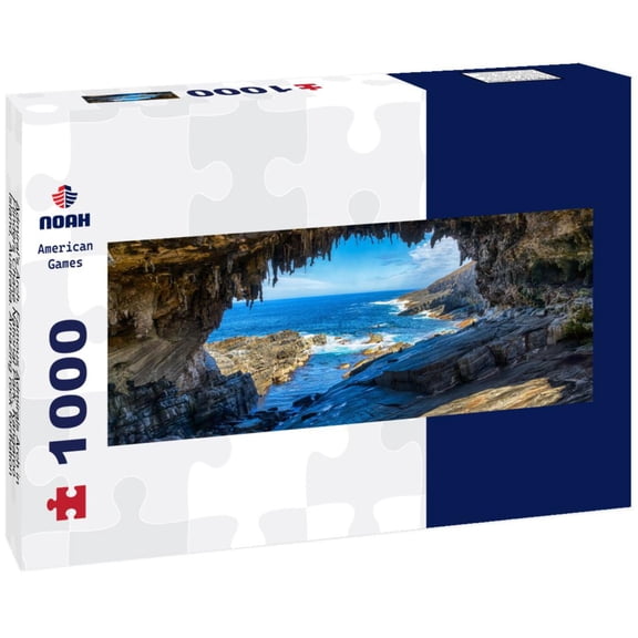 Noah Jigsaw Puzzle Admiral's Arch. Famous "Admirals Arch" in Flinders Chase National Park, Kangaroo Island, Australia. Amazing rock formation, seals in the background, panorama Panorama 1000 Pieces