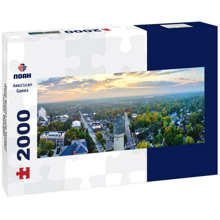 Noah Jigsaw Puzzle Aerial Sunrise over Ypsilanti Water Tower and Suburban Homes, Michigan panorama 2000 pieces