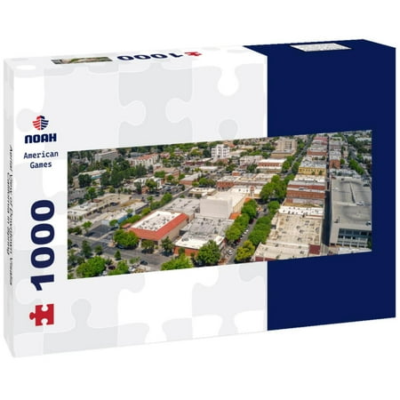 Aerial View of Downtown Visalia, California in Spring 1000pc Panoramic Puzzle