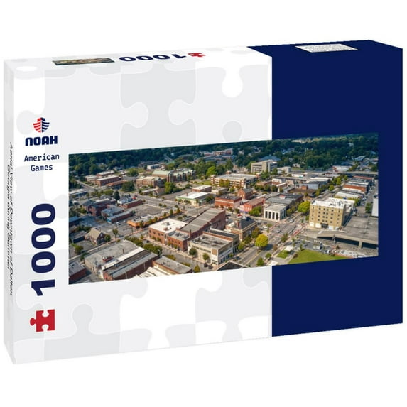 Aerial View of Downtown of Dalton, Georgia during Summer 1000pc Panoramic Puzzle