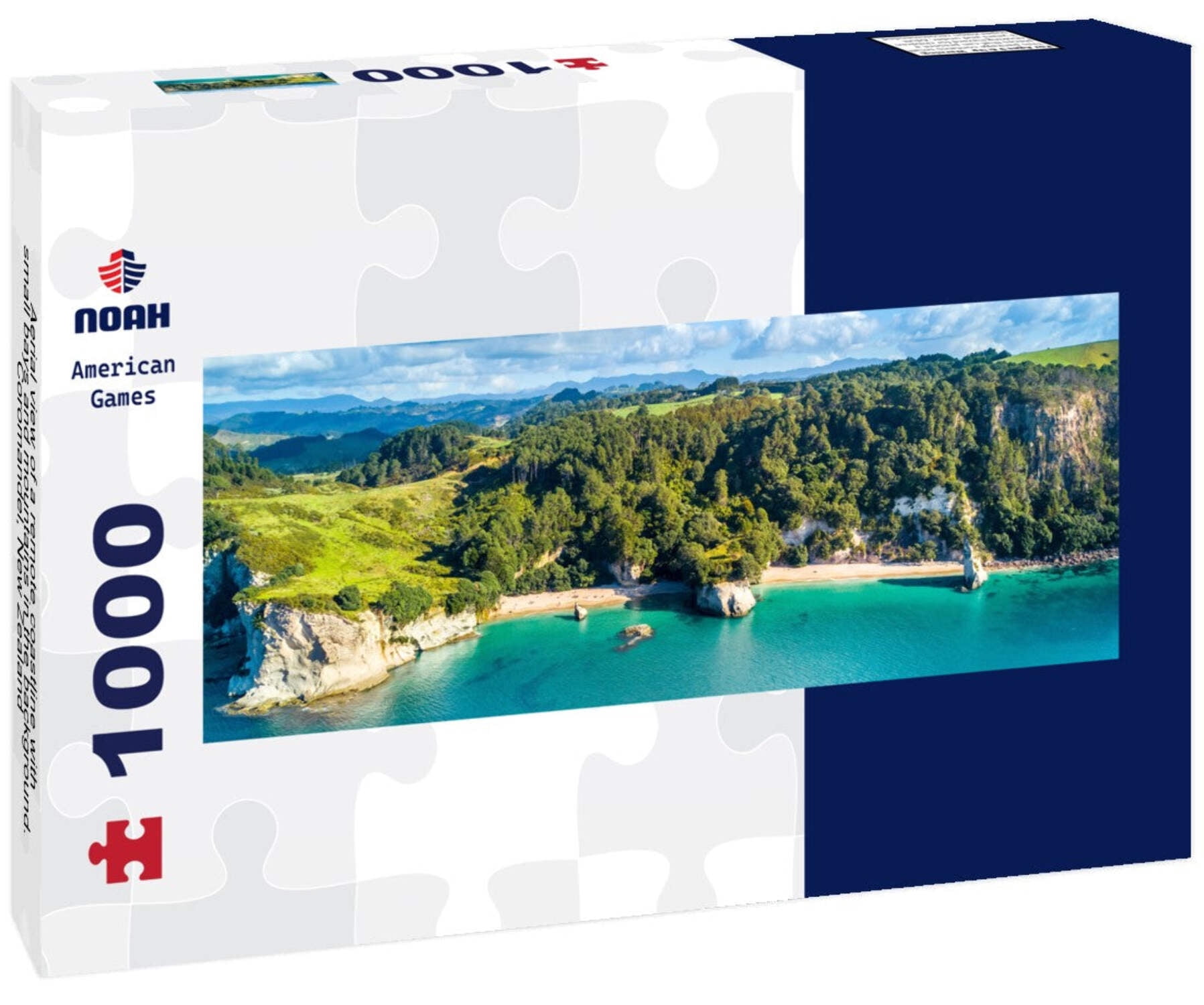 Noah Jigsaw Puzzle Aerial view of a remote coastline with small bays ...