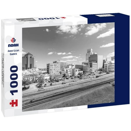 Noah Jigsaw Puzzle Aerial view of downtown Oakville, Ontario, Canada in black white 1000 pieces