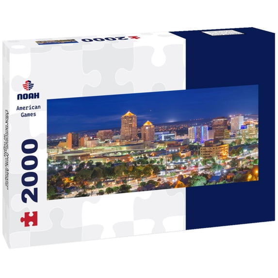 Noah Jigsaw Puzzle Albuquerque, New Mexico, USA downtown cityscape at night panorama 2000 pieces