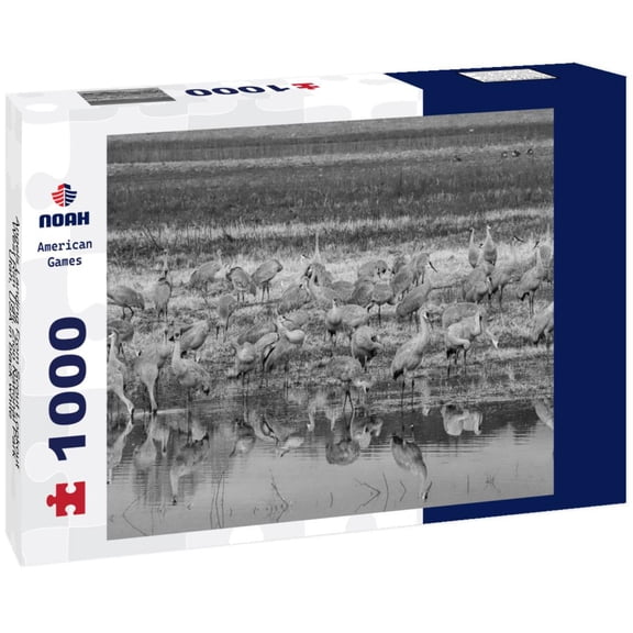 Noah Jigsaw Puzzle Angels Landing From Scout Lookout, West Rim Trail, Zion National Park, Utah, USA in black white 1000 pieces