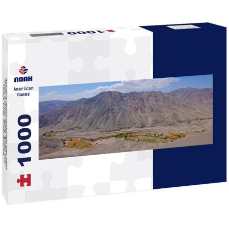 Atacama desert landscape with sand, dunes and mountains, Andes near Huara, Chile, South America 1000pc Panoramic Puzzle