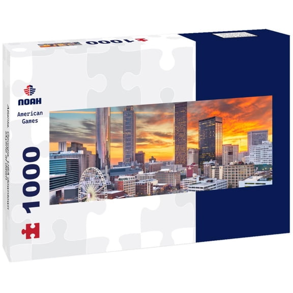 Atlanta, Georgia, USA downtown skyline at dawn 1000pc Panoramic Puzzle