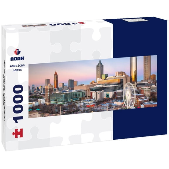 Atlanta, Georgia, USA downtown skyline at twilight 1000pc Panoramic Puzzle
