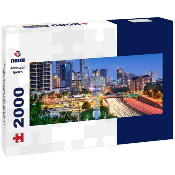 Noah Jigsaw Puzzle Atlanta, Georgia, USA downtown skyline over Interstate 85 panorama 2000 pieces