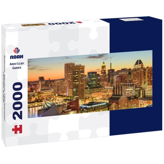 Noah Jigsaw Puzzle Baltimore, Maryland, USA downtown cityscape at dusk panorama 2000 pieces