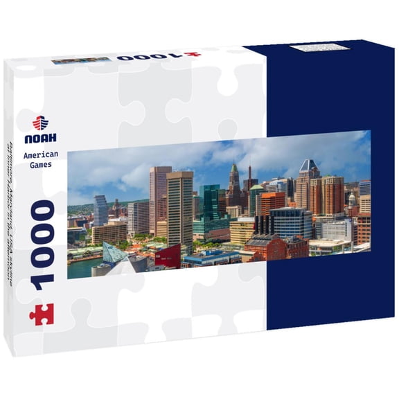 Baltimore, Maryland, USA skyline at Inner Harbor in the afternoon 1000pc Panoramic Puzzle