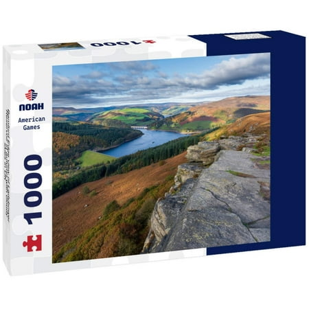 Noah Jigsaw Puzzle Bamford Edge view of Ladybower Reservoir in autumn with cloudy skies in UK 1000 pieces