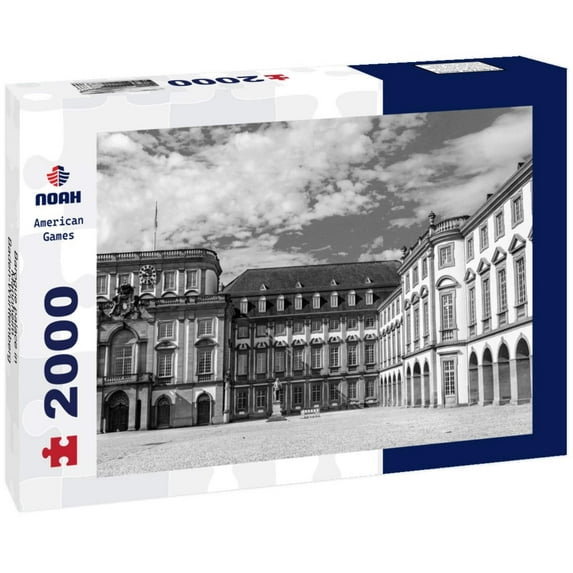 Noah Jigsaw Puzzle Baroque palace in Mannheim - Baden-Württemberg in black white 2000 pieces