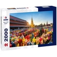 thumbnail image 1 of Noah Jigsaw Puzzle Beautiful Lanna lamp lantern are northern thai style lanterns in Loi Krathong or Yi Peng Festival at Wat Phra That Hariphunchai is a Buddhist temple in Lamphun, Thailand 2000 pieces, 1 of 1