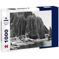 thumbnail image 1 of Noah Jigsaw Puzzle Beautiful fall forest with fall leaf color along the Trans Canada Trail in Alberta, Canada in black white 1000 pieces, 1 of 2