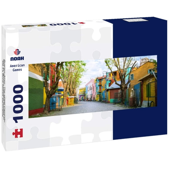Noah Jigsaw Puzzle Buenos Aires: The street "Caminito" and its famous painted houses in the La Boca district, Panorama 1000 Pieces